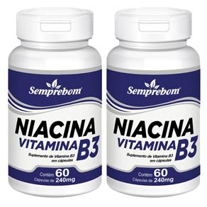 Niacina Vitamina B3 – Semprebom – 120 Cap. de 240 Mg. - Sem Sabor - 120 Cápsulas