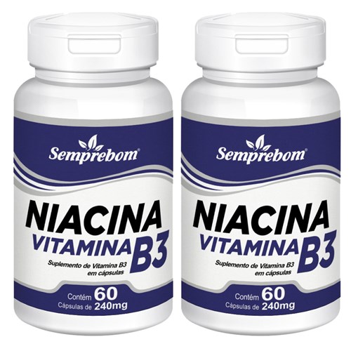 Niacina Vitamina B3 ¿ Semprebom - 120 Cap. de 240 Mg.