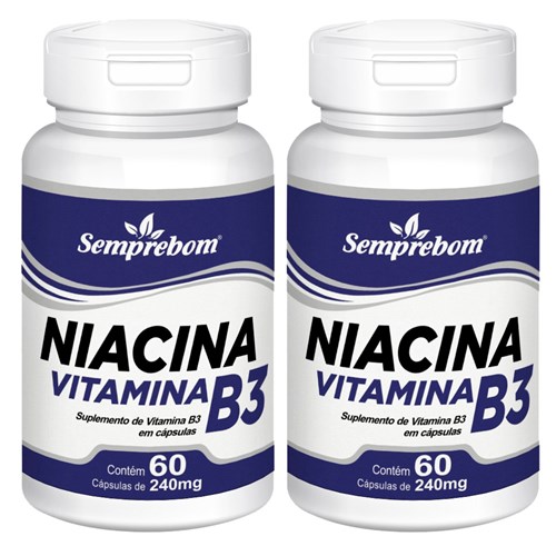 Niacina Vitamina B3 – Semprebom - 120 Cap. de 240 Mg.