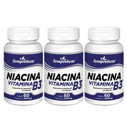 Niacina Vitamina B3 – Semprebom - 180 Cap. de 240 Mg.