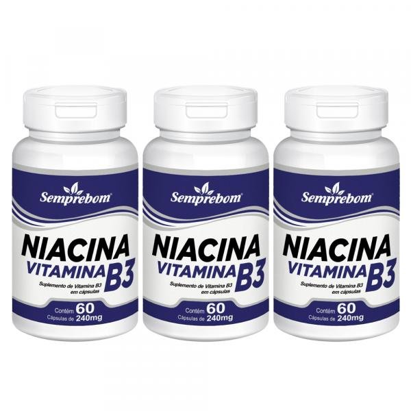 Niacina Vitamina B3 Semprebom - 180 Cap. de 240 Mg.
