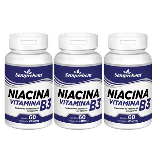 Niacina Vitamina B3 ¿ Semprebom - 180 Cap. de 240 Mg.
