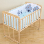 5pcs Desenho Animado Crib Bed Bumper 100% Algodão Cama confortável infantil Protector bebê lavável Set