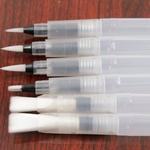 6pcs / Set reutilizável escova macia caneta de tinta da cor de água Pincel Caligrafia