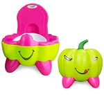 Amyove Lovely gift Bonito Carton Toilet Seat Treinamento Potty, forma de abóbora do bebê Urinal Potty Babies treinamento fácil de transportar
