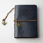 Caderno espiral retro Diário Notepad Vintage pirata Âncoras PU Leather Note Book para Jornal do viajante