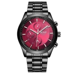 Homens Luxo Esportes Casual Waterproof Quartz Stainless Steel Watchband relógio de pulso