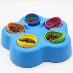 QI Educacional lenta alimentação alimento bacia Anti Choke Feeder Cat Dog Pet Toy Puzzle cor aleatória