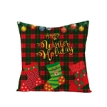Niceday Series Natal Lines malha de linho Throw Pillow Cover for Início Sofá decoração não incluindo o enchimento