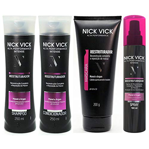 NICK VICK Alta Perf Reestru, Shampoo Cond Mascara e Spray