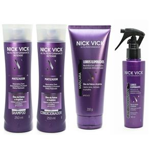NICK VICK MATIZADOR Shampoo Cond Masc e Leite Condicionante