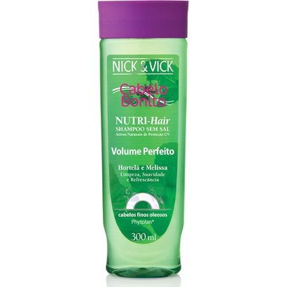 Nick & Vick Nutri-Hair Shampoo Volume Perfeito Hortelã e Melissa 300ml