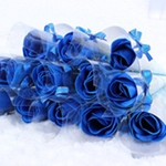 ¨²nico Bow Blue Rose Flower Soap