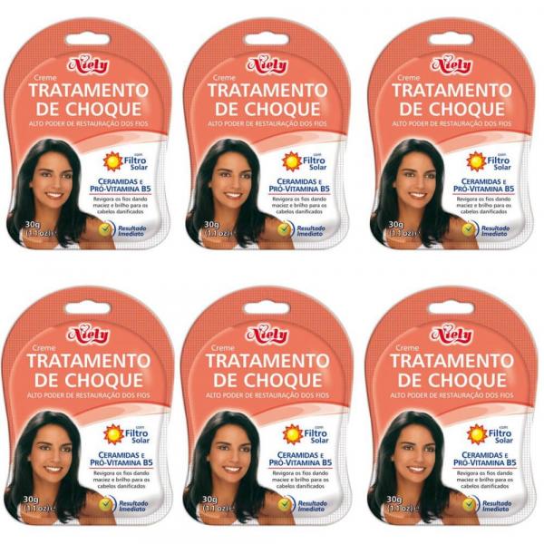 Niely Ceramidas/ Vitamina B5 Tratamento de Choque 30g (Kit C/06) - Niely Gold