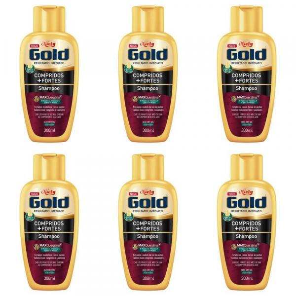 Niely Compridos + Fortes Shampoo 300ml (Kit C/06) - Niely Gold