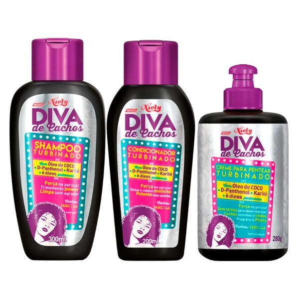Niely Diva de Cachos - Shampoo + Condicionador + Creme para Pentear