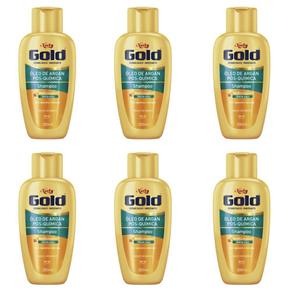 Niely Gold Argan Pós Química Shampoo 300ml - Kit com 06