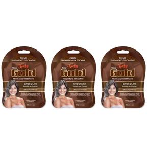 Niely Gold Chocolate Creme Capilar Sachê 30g - Kit com 03