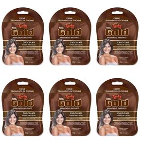 Niely Gold Chocolate Creme Capilar Sachê 30g - Kit com 06