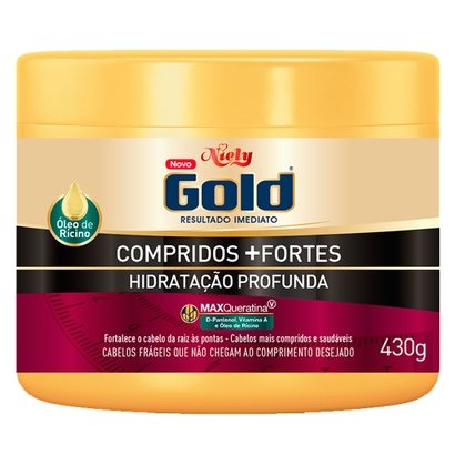 Niely Gold Compridos + Fortes - Máscara de Hidratação Profunda 430g