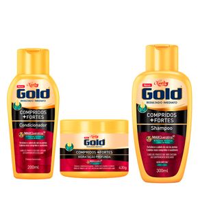 Niely Gold Compridos + Fortes - Shampoo + Condicionador + Máscara Kit