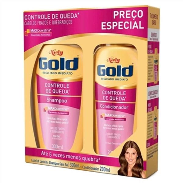 Niely Gold Controle Queda Shampoo 300ml + Condicionador 200ml
