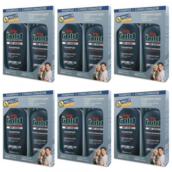 Niely Gold Kit For Men Shampoo 300ml + Condicionador 200ml (Kit C/06)