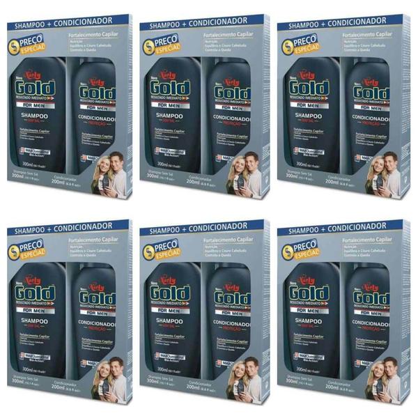 Niely Gold Kit For Men Shampoo 300ml + Condicionador 200ml (Kit C/06)