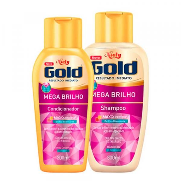 Niely Gold Kit Mega Brilho Shampoo 300ml + Condicionador 200ml