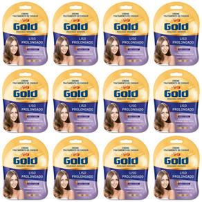 Niely Gold Liso Prolongado Tratamento Choque 30g - Kit com 12