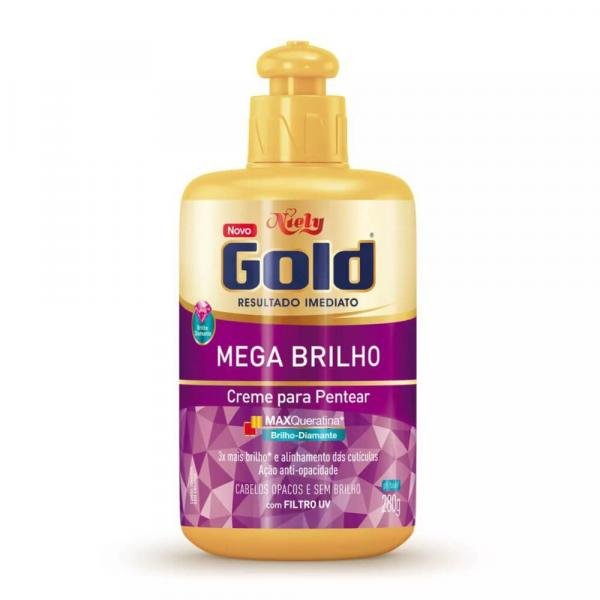 Niely Gold Mega Brilho Creme P/ Pentear 280g