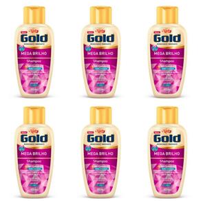 Niely Gold Mega Brilho Shampoo 300ml - Kit com 06