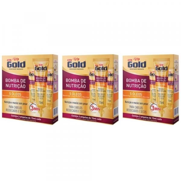 Niely Gold Nutrição Ampola 3x15ml (Kit C/03)