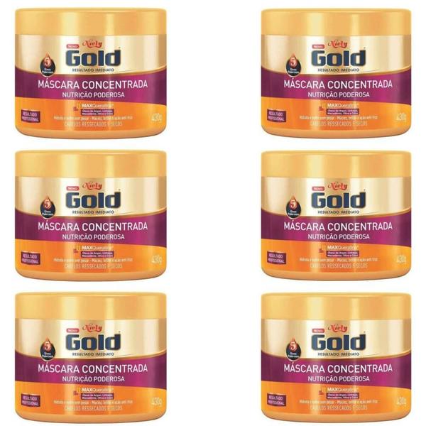 Niely Gold Nutrição Poderosa Máscara 430g (Kit C/06)