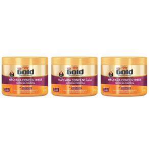 Niely Gold Nutrição Poderosa Máscara 430g - Kit com 03