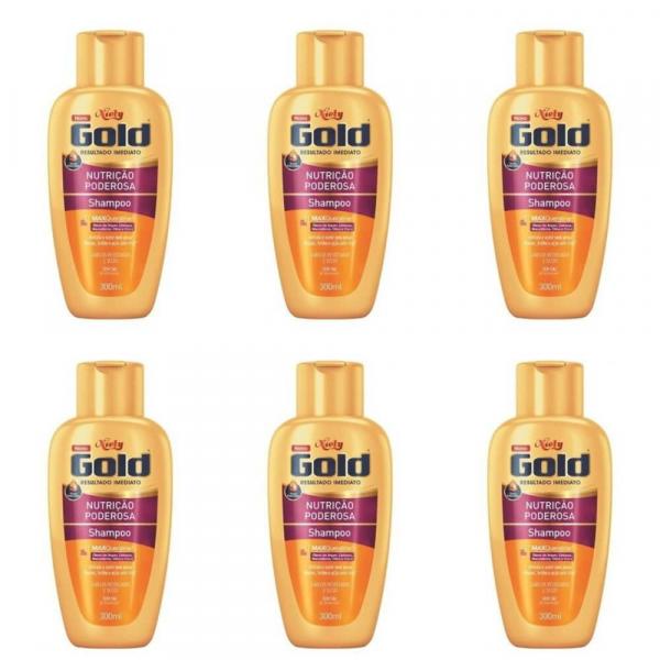 Niely Gold Nutrição Poderosa Shampoo 300ml (Kit C/06)