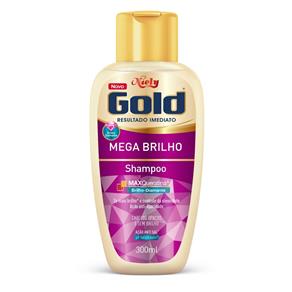 Niely Gold Shampoo Mega Brilho Cabelos Opacos e Sem Brilho - 300 Ml