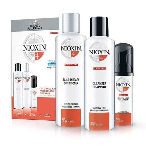 Nioxin 4 System Kit para Cabelo Fino e Visivelmente Enfraquecido (3 Produtos)