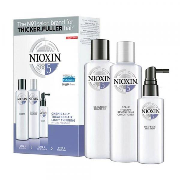 Nioxin 5 System Kit para Cabelo Normal a Espesso (3 Produtos - Wella