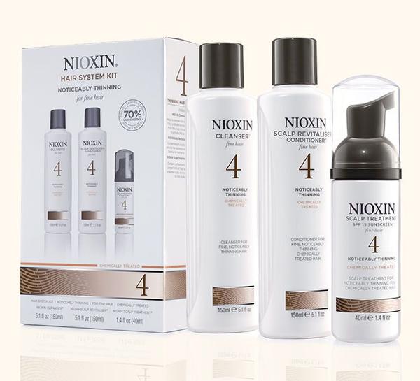 Nioxin Cresce Cabelo Kit para Cabelo Fino 4 (3 Produtos) - Wella