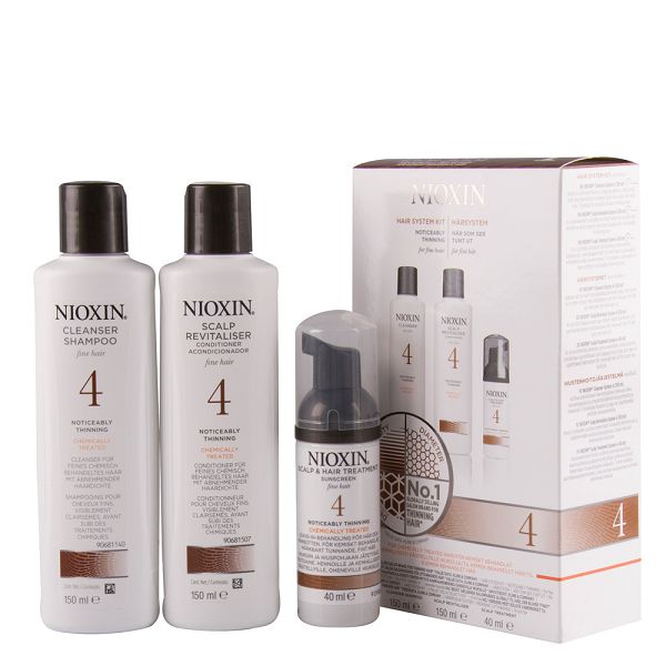 Nioxin Hair System Kit 4 Shampoo Condicionador e Leave-in - Wella