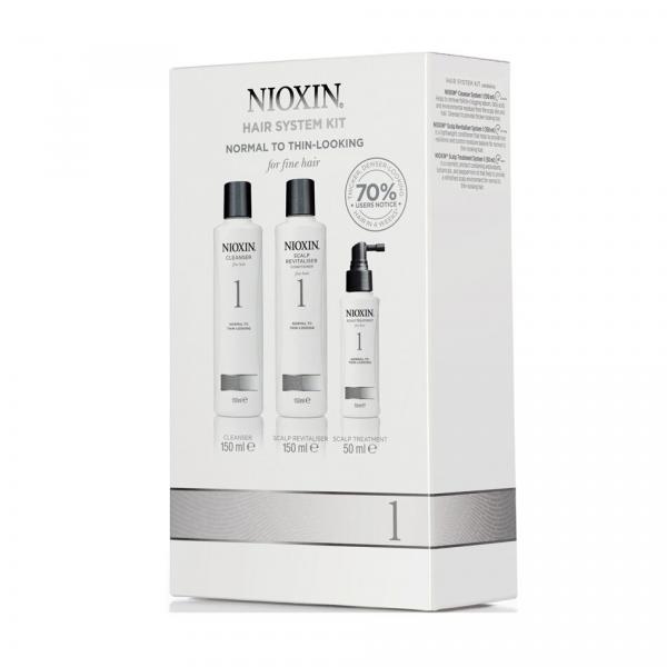 Nioxin - Sistema 1 - Kit C/ Shampoo 150ml, Condicionador 150ml e Tratamento 50ml