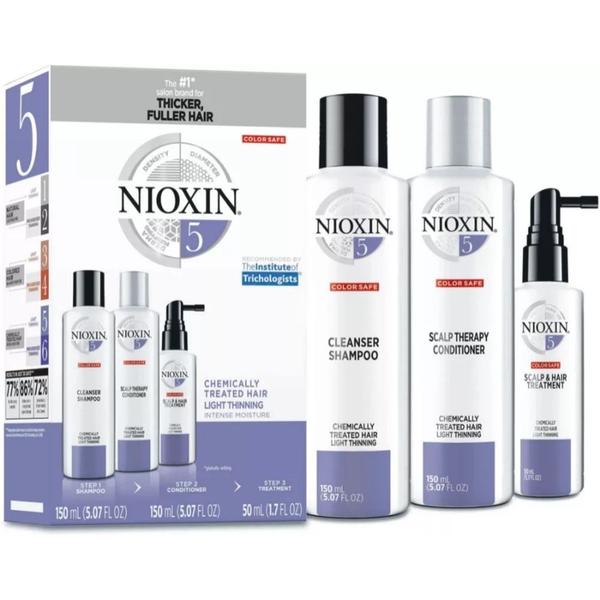 Nioxin System 5 Kit de Tratamento - Pequeno (3 Produtos) + Hidratação+cor
