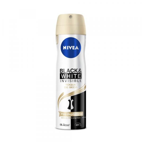 Nivea Black White Desodorante Aerosol Toque de Seda Feminino 150ml