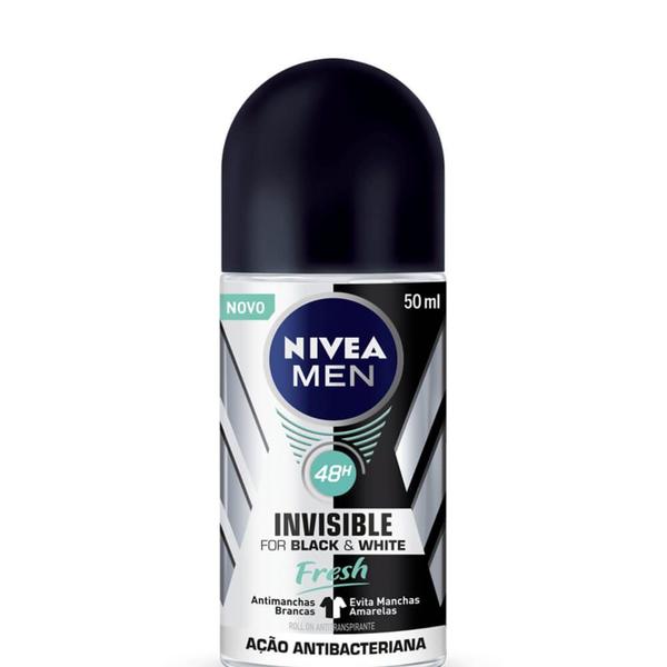 Nivea Black White Fresh Desodorante Rollon Masculino 50ml