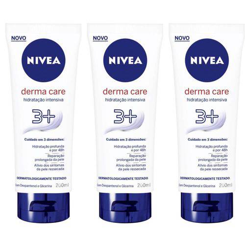 Nivea Body Derma Care Loção Hidratante 200ml (kit C/03)