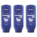 Nivea Body Milk Loção Hidratante 250ml (kit C/03)