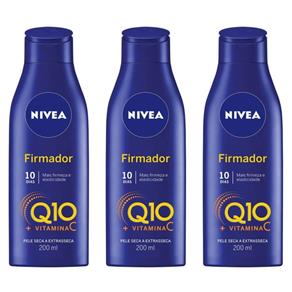 Nivea Body Q10 + Vitamina C Loção Hidratante Firmador 200ml - Kit com 03