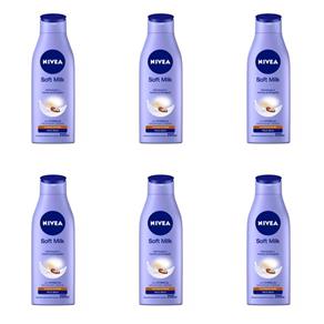 Nivea Body Soft Milk Loção Hidratante 200ml - Kit com 06