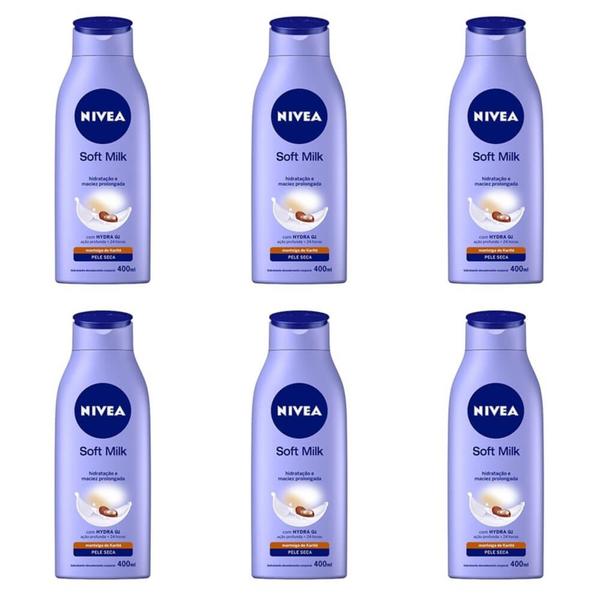 Nivea Body Soft Milk Loção Hidratante 400ml (Kit C/06)
